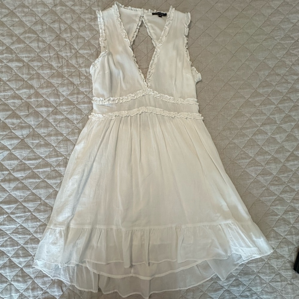 White ruffle dress